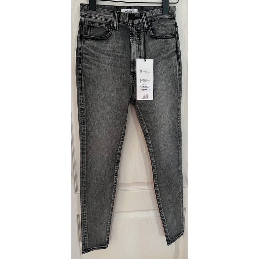Moussy Vintage Carmel Rebirth Light Black Skinny Jeans Size 25